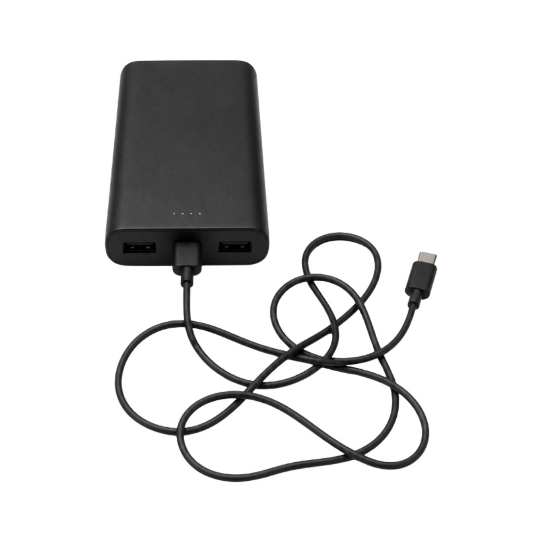 Ordinary power bank with cable